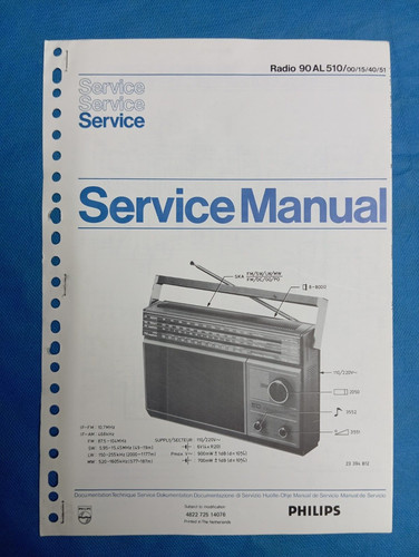 Radio philips 90al510 - philips, vintage