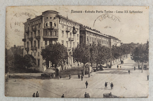 Cartolina novara entrata porta - cartolina,