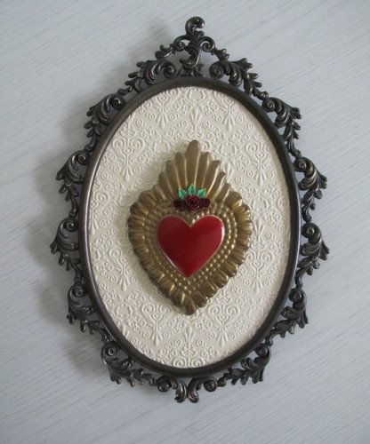 Cuore sacro cornice ovale