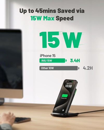 Iniu caricatore wireless 15w - iniu, wireless,