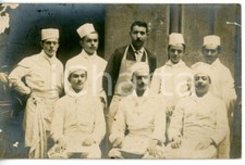1910 MILANO Fulvio NANNI tra giovani apprendisti in divisa da cuoco - Foto FP VG