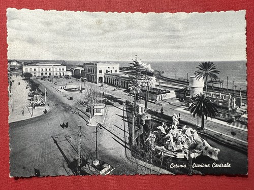 Cartolina catania stazione - -,