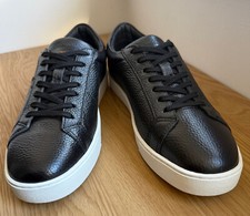 SANTONI men's black leather