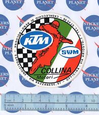 ADESIVO STICKER VINTAGE AUFKLEBER MOTO TUNING KTM SWM COLLINA OFFICINA BOLOGNA