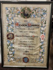 Grande Attestato Pergamena