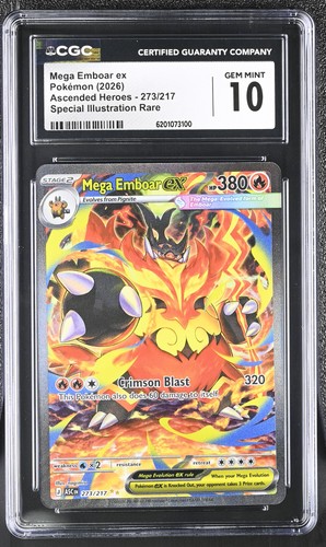 Cgc gem mint mega emboar - emboar, ex