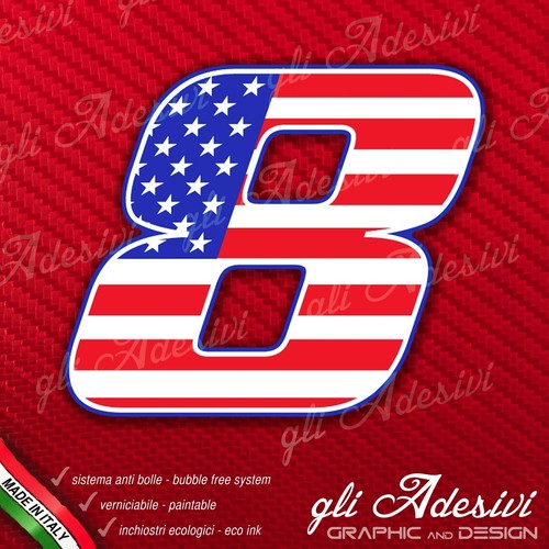 Adesivo stickers numero - numero, 8