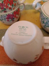 N.6 Tazze The Con Teiera Zuccheriera  E Lattiera Mancante Coperchio Block...