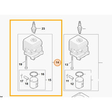 STIHL CILINDRO CON PISTONE Ø