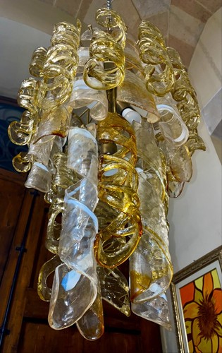 Lampadario mazzega vetro di - in,