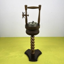 posacenere vintage a colonna in legno