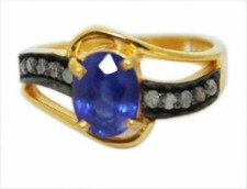 Pavé di Diamanti Zaffiro Blu