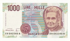 1000 LIRE MONTESSORI  SERIE