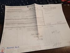 MASERATI RACING # MB 120 983 - MO plate - 1993s invoice