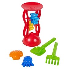 Set spiaggia mulino sabbia 5 pezzi plastica giocattolo sandbox castello estate all'aperto