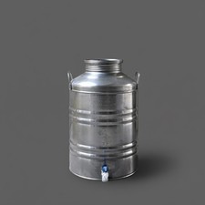 Fusto contenitore per olio in acciaio inox 50 litri con rubinetto Lafranconi