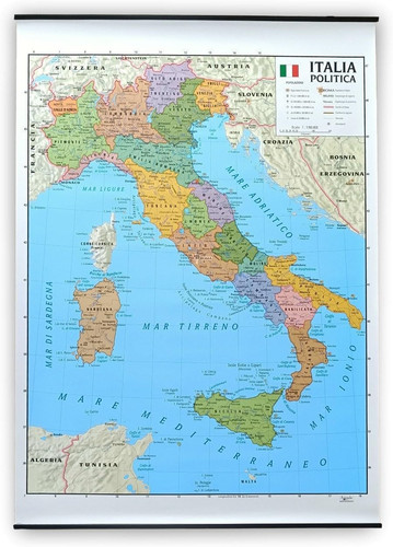 Carta geografica murale italia - murale,