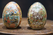 Coppia di uova vintage in