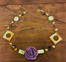 Collana vintage rose fatta a
