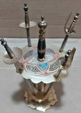 Artigianato Toledo Set Espositore 4 Spade In Miniatura