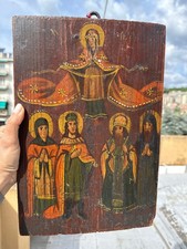 Icona sacra antica dipinta a