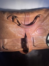 Borsa messenger vintage Overland Outfitters valigetta in pelle marrone