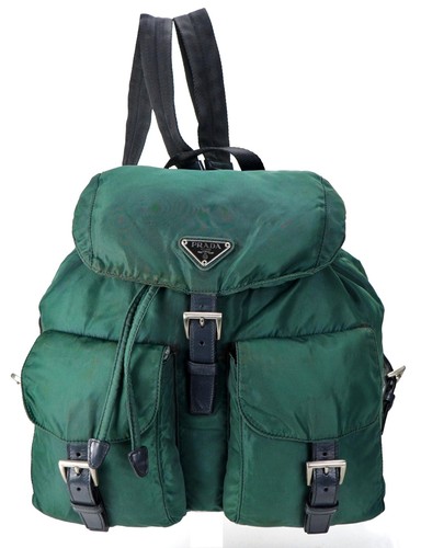 Zaino vintage prada verde nero - zaino,
