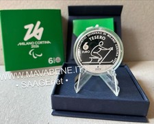 ITALIA 2025 TESERO SCI FONDO GIOCHI PARALIMPICI CORTINA MILANO 6 EURO ARGENTO