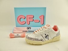 Chiara Ferragni sneaker bianco argento rosa scarpe sportive da donna CF3303 numero 39 pelle