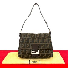 Borsa a tracolla modello FENDI Zucca FF pelle tela marrone 26566