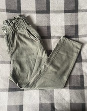 Zara Jeans Donna Taglia 38 (IT 42) – Verde Cachi – Vita Alta – Usato Come Nuovo