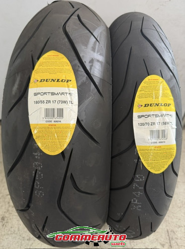 Coppia gomme dunlop - coppia, 120/70zr17