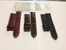 CINTURINO IN COCCODRILLO IMPUNTURE BIANCHE EBERHARD CHRONO4 31041 SOLO SPEZZONI