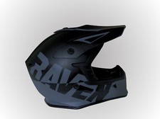 Casco Cross Raven Airborne Split Nero-Grigio