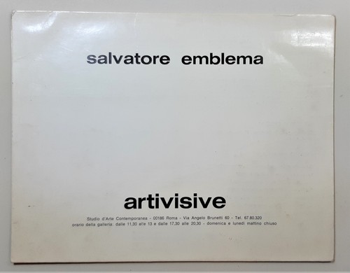 Salvatore emblema arti - arti, visive