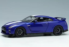 Mini auto 143 NISSAN GT-R 50° anniversario Wangan blu x striscia bianca EM464A]