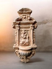 Acquasantiera terracotta - acquasantiera, in