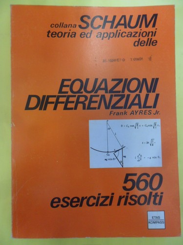 Equazioni differenziali schaum - equazioni,