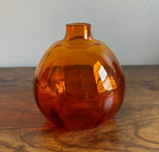 Vaso Juliana in vetro Olanda Royal Leerdam arancione vintage