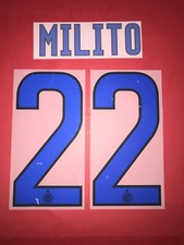 KIT MILITO 22 BLU X MAGLIA CALCIO INTER NUOVO  