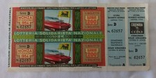 4367 - BIGLIETTO DELLA LOTTERIA SOLIDARIETA NAZIONALE 1954