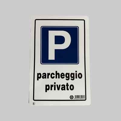 Cartello parcheggio privato - parcheggio,