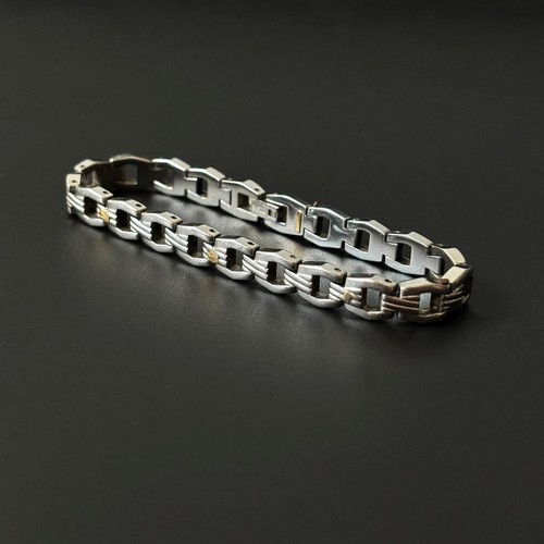 Bracciale uomo acciaio inserti