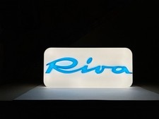 Insegna luminosa Riva Motoscafi Aquarama boat vintage sign officina Logo