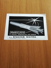 1968 MISSILE R.530 MATRA ROYAL AUSTRALIAN AIR FORCE VINTAGE AD PUBBLICITA 1970's
