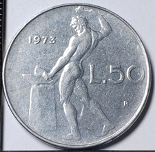 50 lire 1973 Italie Italy -