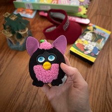 Vintage black furby keychain