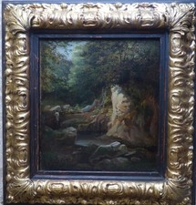 Dipinto olio tela attr.le ad