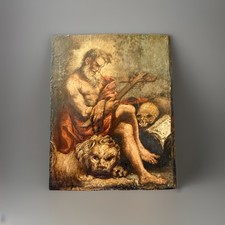 Antico dipinto olio su tavola