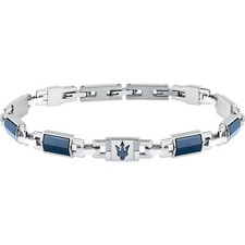 Bracciale Maserati Jewels JM425ATZ70 Bracelet Acciaio Ceramica Blu Uomo